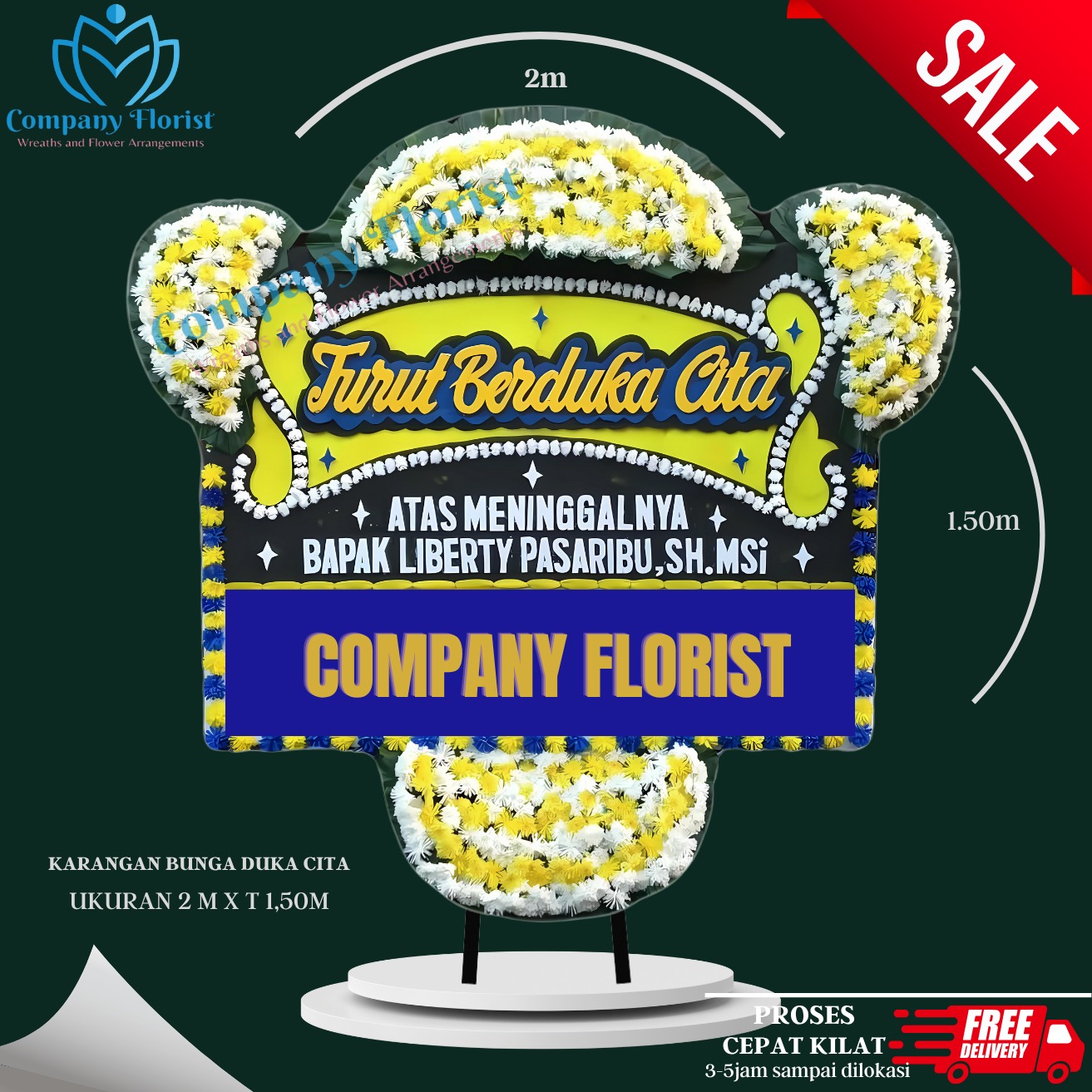 Papan Bunga Duka Cita Profesional – Company Florist